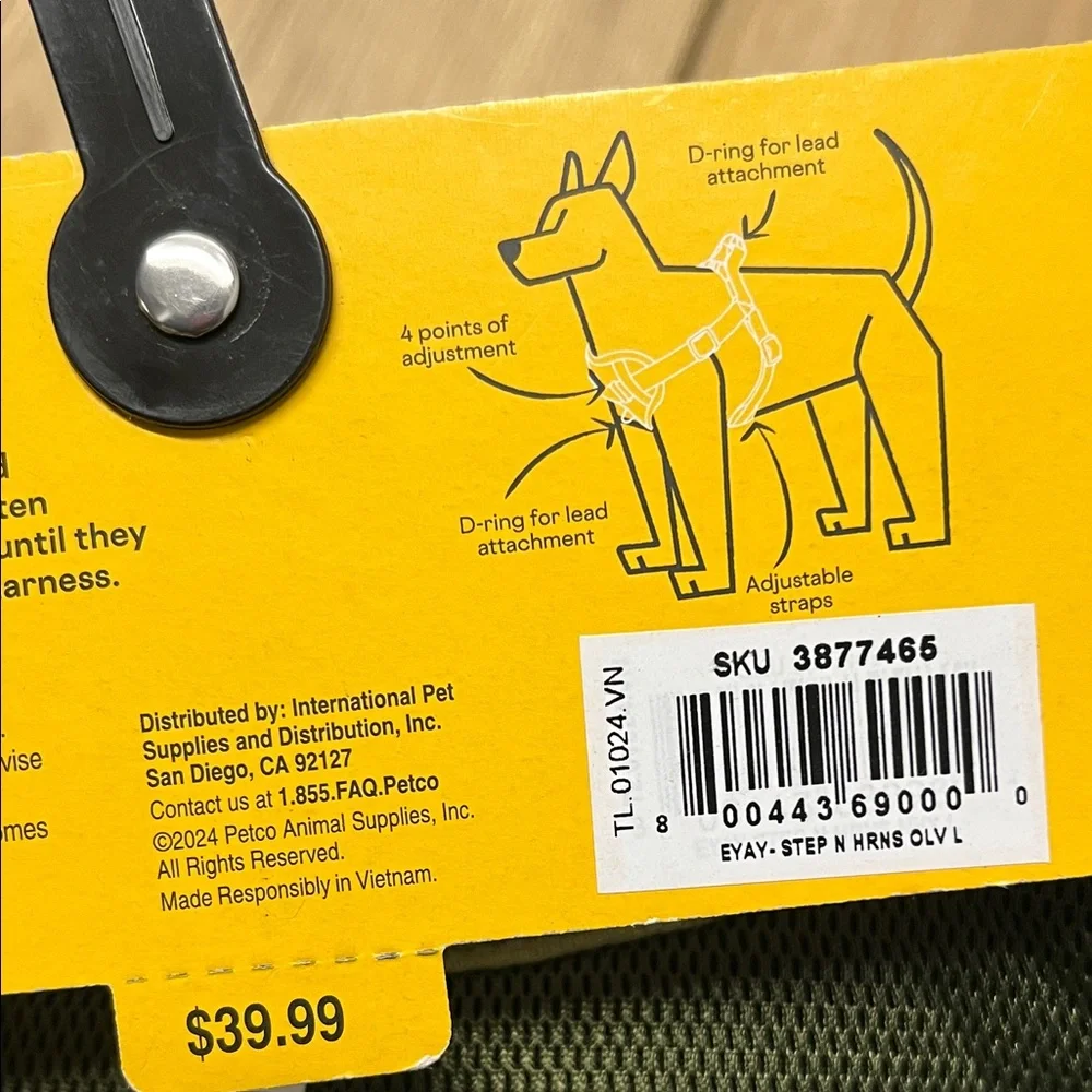 Green Step-In Dog Harness
